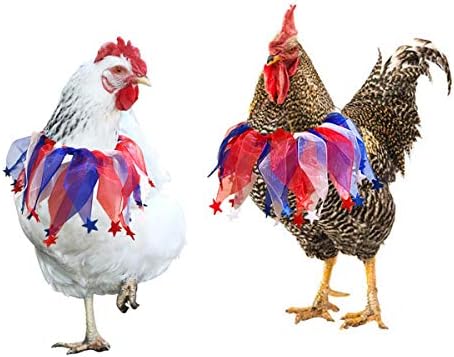 2db Chiken Nyakörvek a Tyúkok Elnökválasztás Támogatás Pet Csirke, Sál, Kendő Amerikai Zászló Piros, Fehér, Kék Csirke Gallér