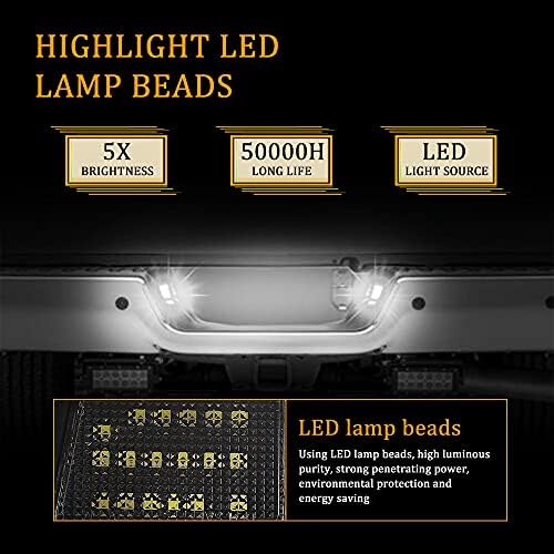Maimiao LED Rendszámtábla Fény Címke lámpa Szerelvény 12V 6500K Gyémánt Fehér CANBUS hibamentes Kompatibilis 2003-2019 Dodge