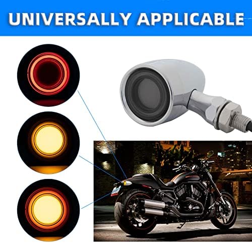 BOSYCY Motorkerékpár indexet LED-es hátsó Lámpák 2 Csomag 40 Led-ek Retro Golyó Hátsó Futó féklámpa, Index, Egyetemes Illik
