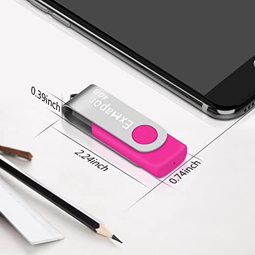 Pendrive 10 Pack Exmapor 4 gb-os USB pendrive-Forgatható Memory Stick LED Kijelző Rögzítésre Több Színben