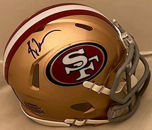 Kyle Shanahan aláírt San Francisco 49ers Sebesség mini sisak aláírt Igazolás - Dedikált NFL Mini Sisak