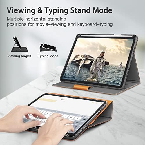 KingBlanc tok iPad Mini 6. Generációs & HD Tiszta képernyővédő fólia, Vegán Bőr Fedelét, majd Edzett Üveg Film Automatikus