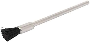 X-mosás ragályos 3mm Egyenes Kerek furat 75mm Hossz Polírozó Kefe Csiszolás Eszköz Fekete(Cepillo de pulido de 3 mm, de vástago