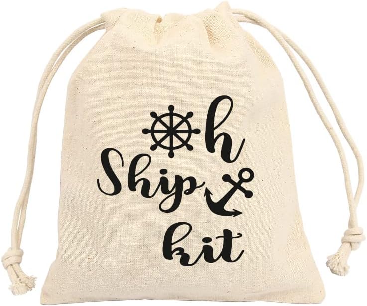 HappyBee Ó hajó kit Nyomtatott, Pamut szívességet táska Másnaposság kit táskák Lánybúcsú Esküvői üdv készletek szülinapi