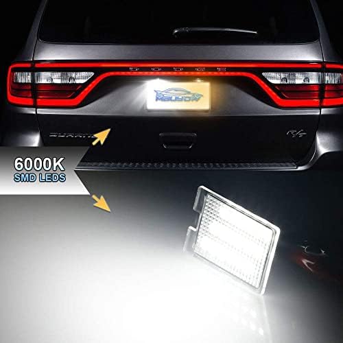 MbuyDIY LED Rendszámtábla Lámpa Lámpa Szerelvény Kompatibilis 2014-2022 Dodge Durango 6000K Fehér, 2 darabos Csomag
